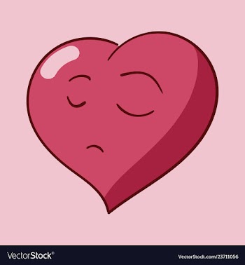 St valentines cartoon heart character emotions vector image