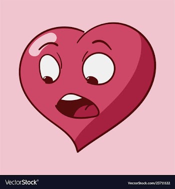 St valentines cartoon heart character emotions vector image
