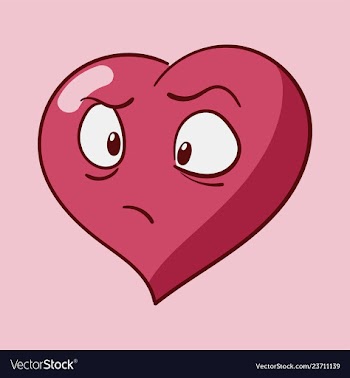 St valentines cartoon heart character emotions vector image