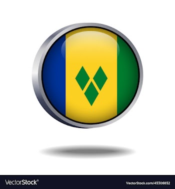 st vincent grenadines flag button