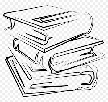 Stack Of Books Drawing Png