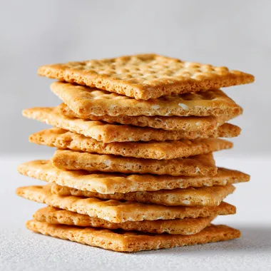 Stack of Golden-Brown Crackers Stack of Golden-Brown Crackers