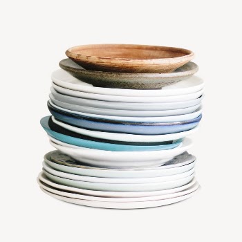 Stack plates collage element psd | Free PSD - rawpixel
