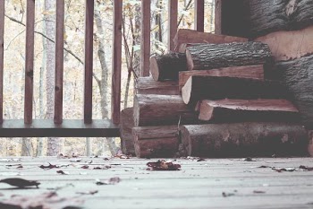 stacked firewood