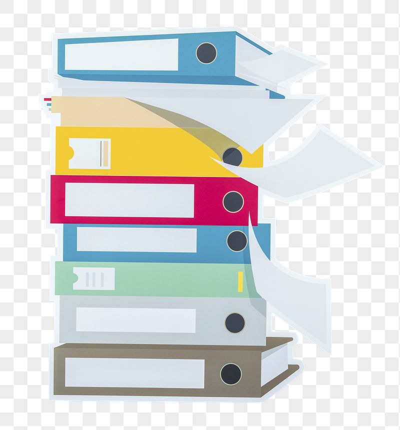 Stacked folders png sticker, transparent | Free PNG - rawpixel