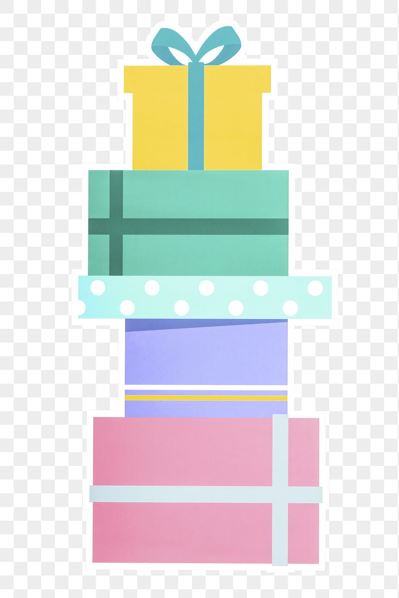 Stacked gift boxes png sticker, | Free PNG - rawpixel