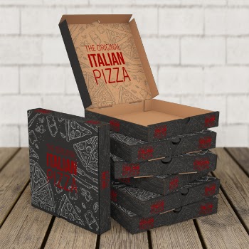 Stacked pizza boxes mockup Free Psd