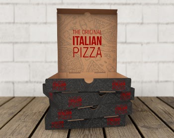 Stacked pizza boxes mockup Free Psd