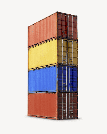 Stacked shipping container collage element | Free PSD - rawpixel