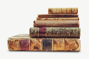 Stacked vintage books collage element | Free PSD - rawpixel