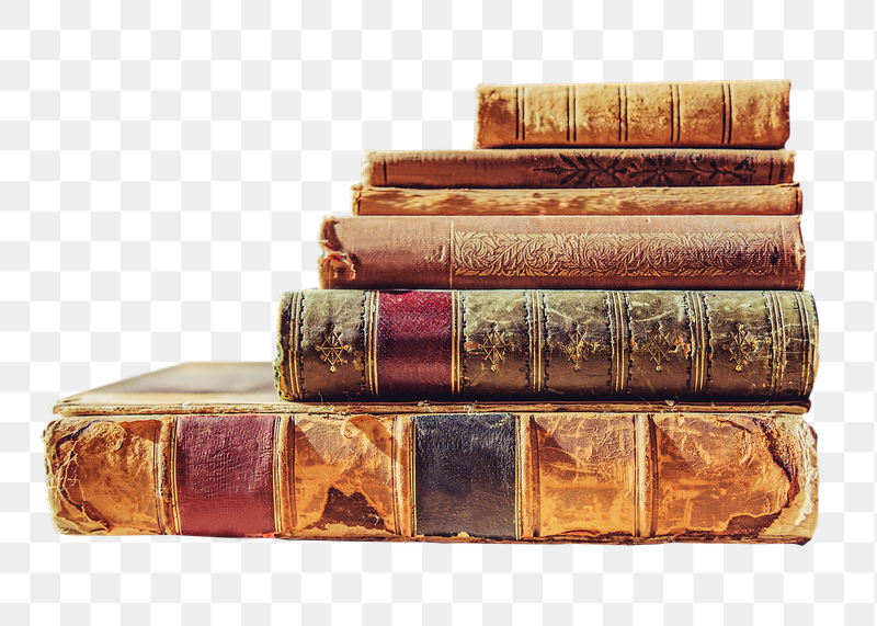 Stacked vintage books png sticker, | Free PNG - rawpixel