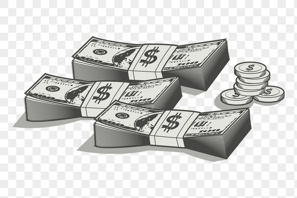 Stacks of money png sticker, | Free PNG - rawpixel