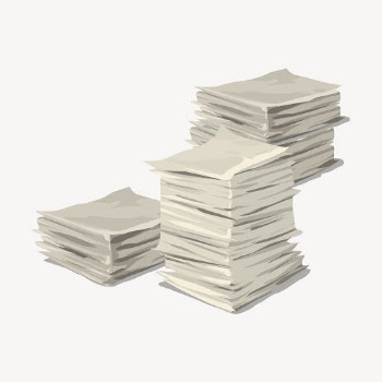 Stacks of paper collage element, | Free Vector - rawpixel