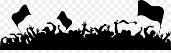 Stadium Silhouette - soccer fans 