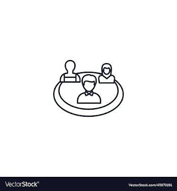 staff creative icon line multicolored from human