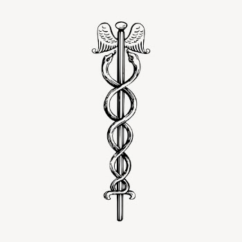 Staff of Hermes clipart, vintage | Free Vector - rawpixel