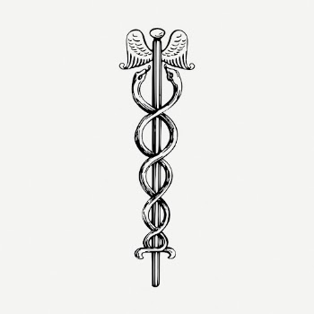 Staff of Hermes drawing, myth | Free PSD - rawpixel