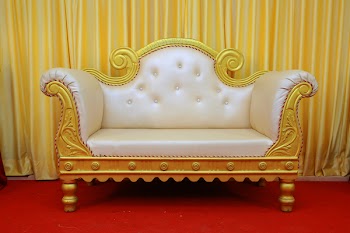 stage decorations with interior design themes, Fabric Sofa Over Red Carpet
