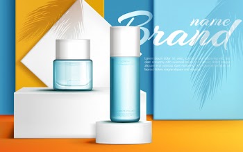 Stage for product presentation banner Free Vector