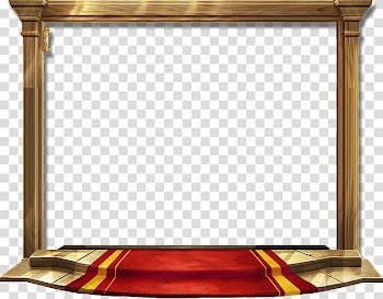 Stage , Game Door Icon, Golden luxury red carpet door frame transparent background PNG clipart