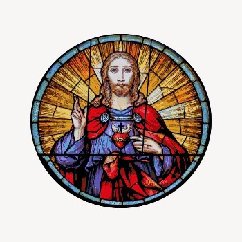 Stained glass Jesus collage element, | Free Vector Illustration - rawpixel