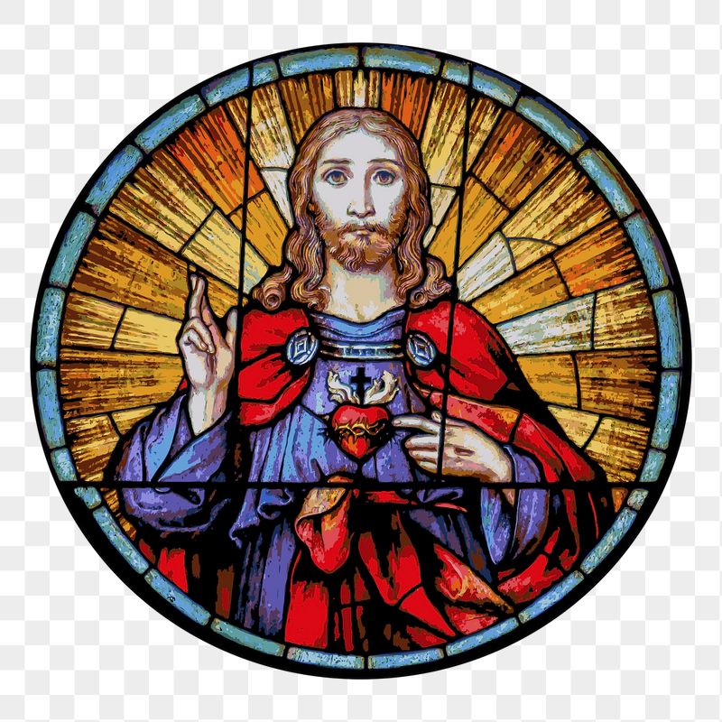 Stained glass Jesus png sticker | Free PNG - rawpixel
