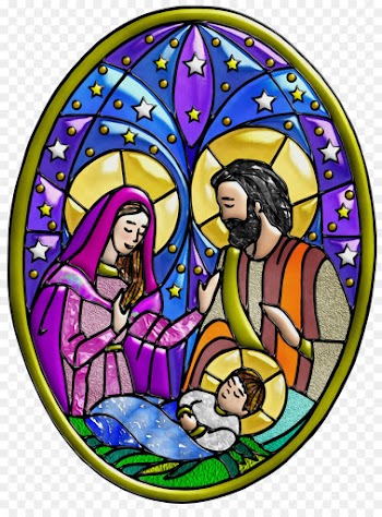 stained glass nativity scene glass window interior design