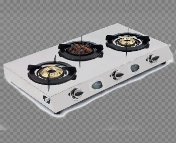 Stainless Steel Gas Stove PNG Image Background