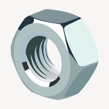 Stainless steel nut collage element, | Free Vector - rawpixel