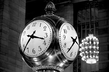 Stainless Steel Post Clock at 3:43