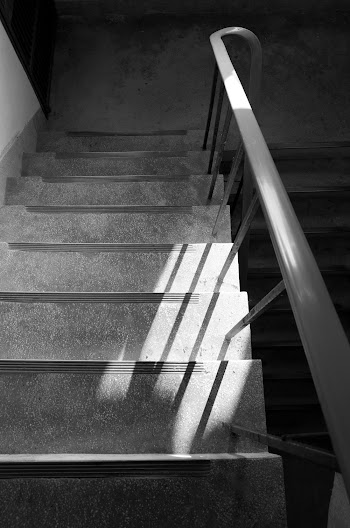 Staircase Grayscale Photography