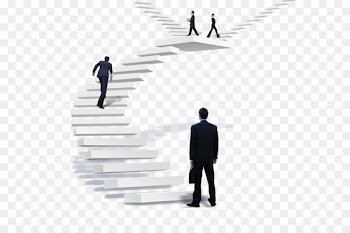 Stairs Advertising - The man walking on the stairs 