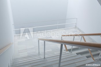 Stairs and railings in modern office