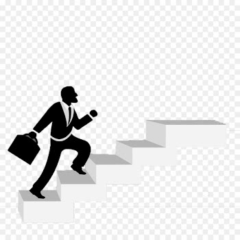 Stairs Illustration - Business people climb the floor 