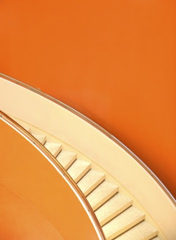 Stairs inside red wall. Original | Free Photo - rawpixel