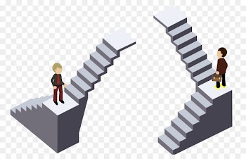 Stairs - People standing on the stairs 