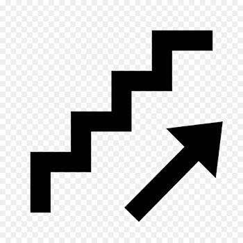 Stairs Signage Information sign - down arrow 
