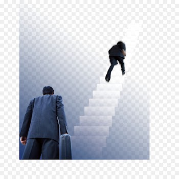 Stairs Stair climbing - Business people climbing stairs 
