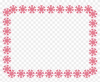 Stamp Clipart Landscape Border - Red Snowflake Page Border