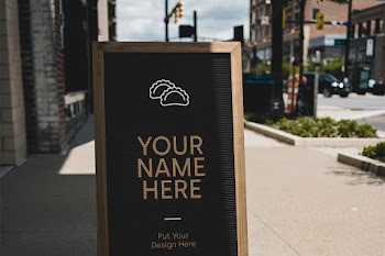 Stand PSD Mockup your name here put your design here 點: 