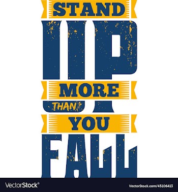 stand up more than you fall motivational quote