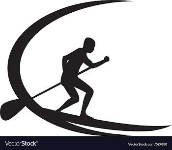 Stand up paddle boarding vector image