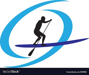 Stand up paddle boarding vector image