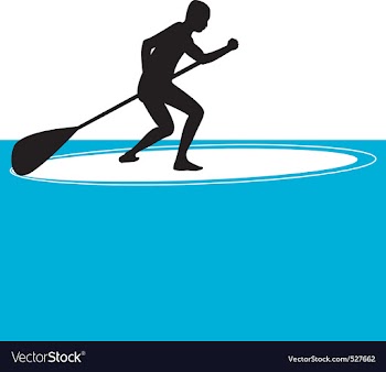 Stand up paddle boarding vector image
