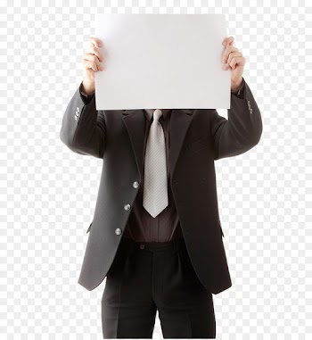 Standard Paper size Businessperson - Man holding a white paper 