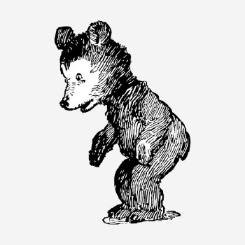 Standing bear cub hand drawn | Free Photo - rawpixel