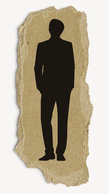 Standing businessman silhouette ripped paper, | Free PSD - rawpixel
