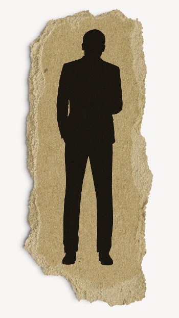 Standing businessman silhouette ripped paper, | Free PSD - rawpixel