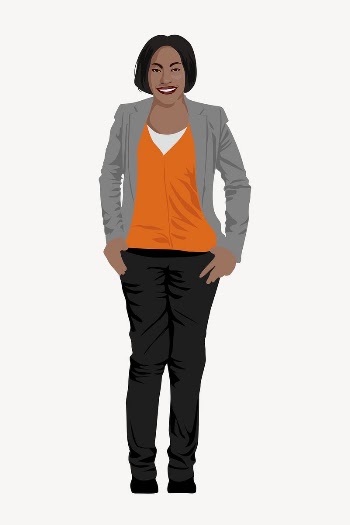 Standing businesswoman, full length character | Free PSD - rawpixel