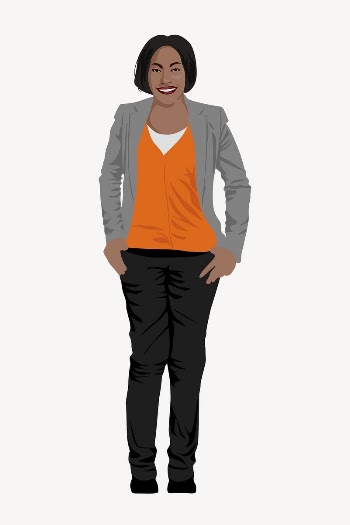 Standing businesswoman, full length character | Free Vector - rawpixel
